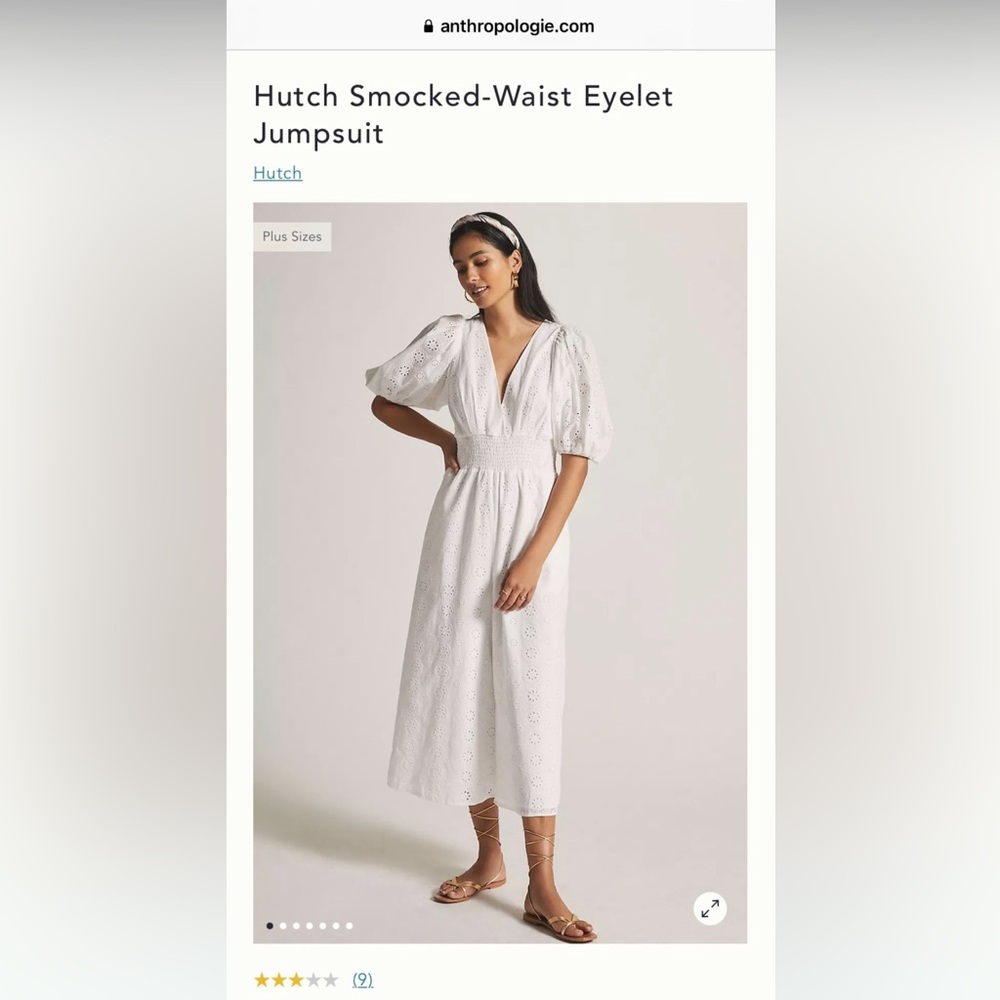 Adorable Hutch Smocked-Waist Eyelet
Jumpsuit